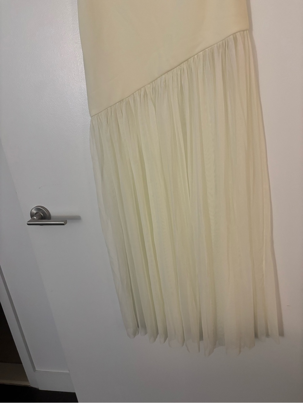 Meshki Aubree Crepe And Mesh Maxi Dress - Halter Cutout Ivory Size Small NWT - Picture 5 of 7